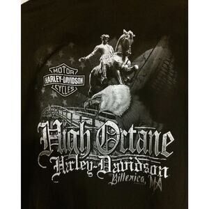 Harley Davidson Black T-Shirt High Octane Billerica, MA Heavy - XXL